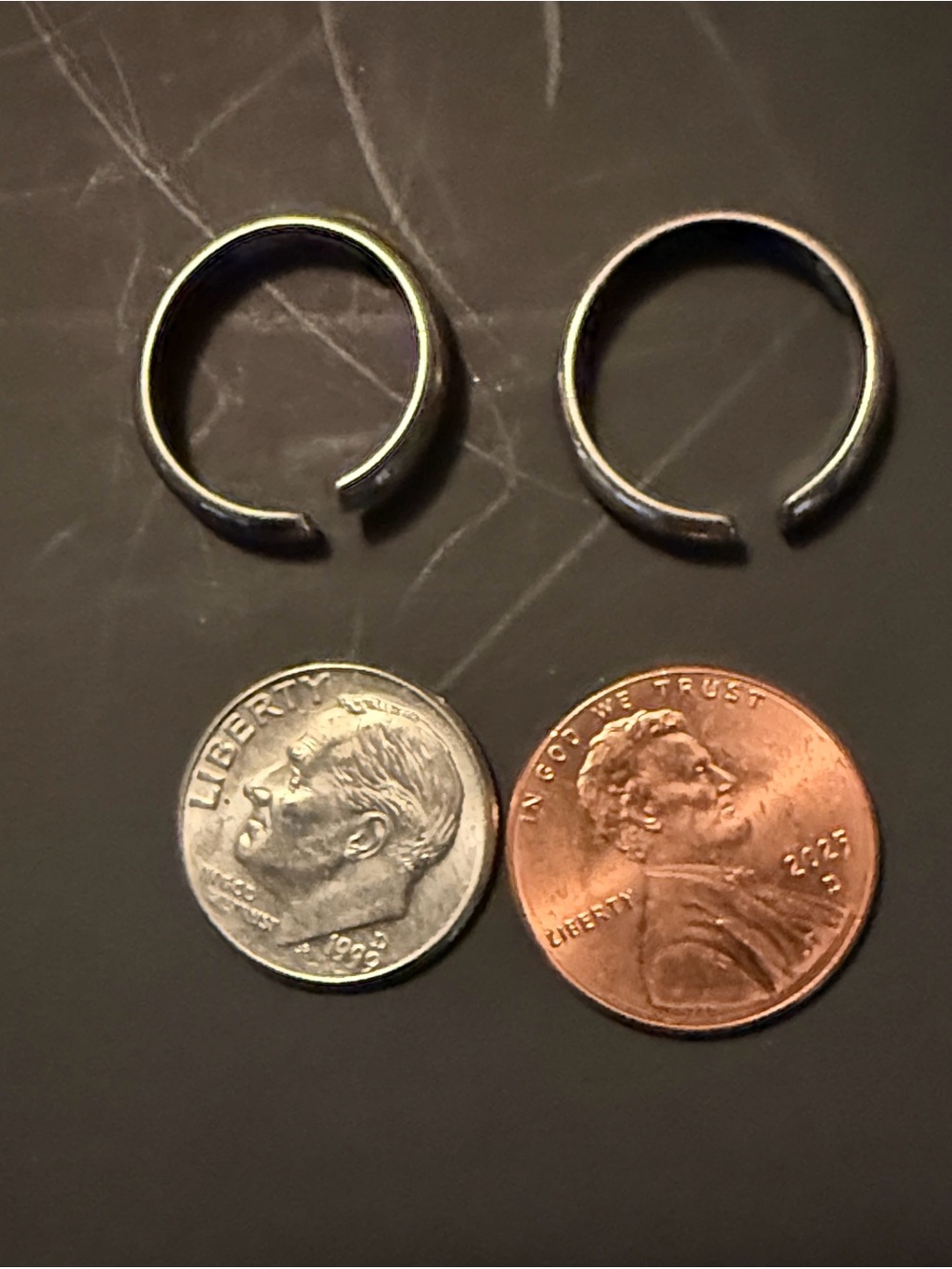 Nose rings unhinged .925 Sterling Silver 12 mm